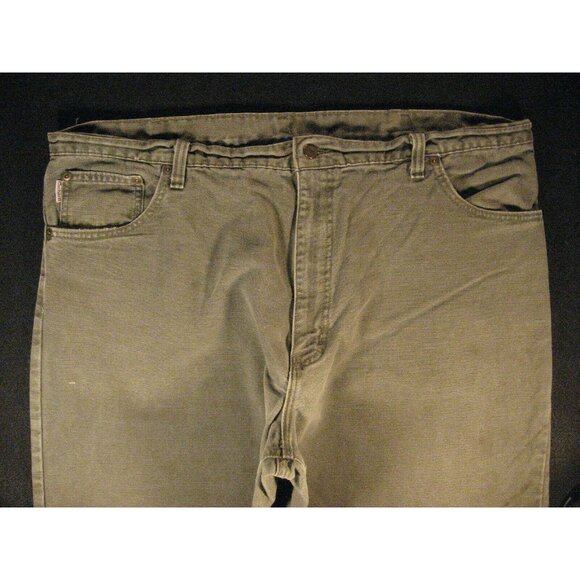 Carhartt Jeans Men's 41 x 34 MEASURED - Green Denim 'Stains Workwear - Picture 5 of 11